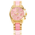 fashion geneva luxury gold plated watch stainless steel case back women ladies quartz wrist watch